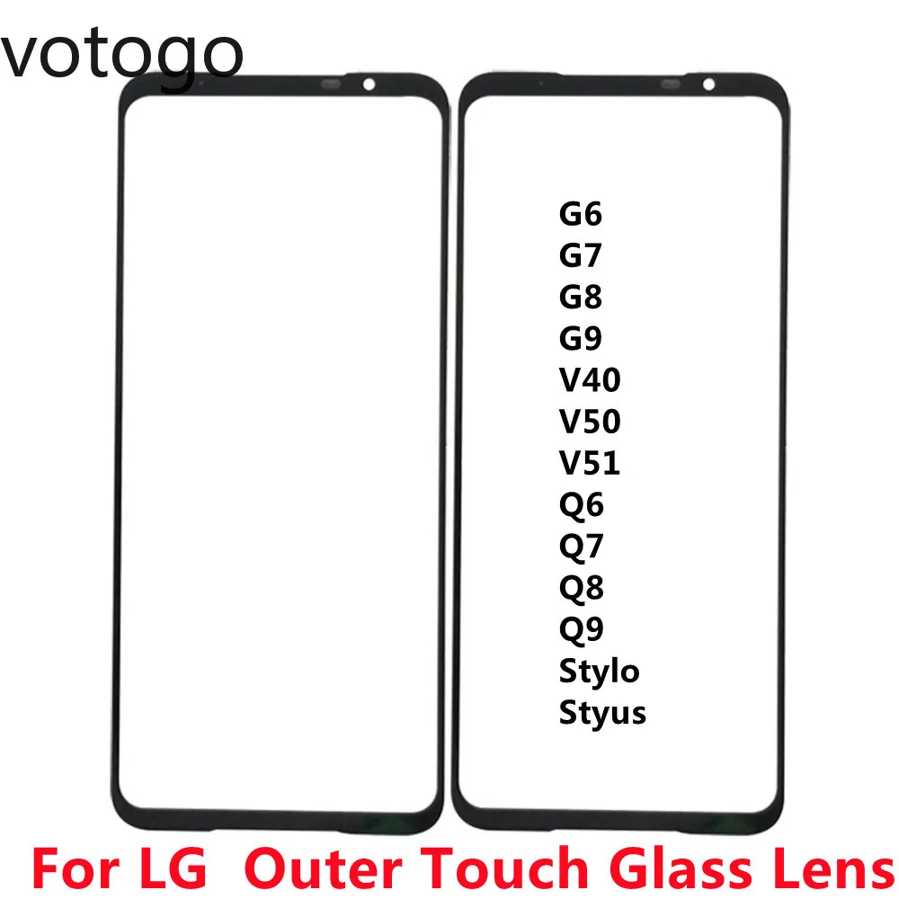

3 шт. A + Внешнее Сенсорное стекло для LG Q7 Q8 Q9 Q52 Q710 Stylo 3 5 6 V40 V50 V51 G6 G7 G8 G8X G9, замена панели ЖК-дисплея