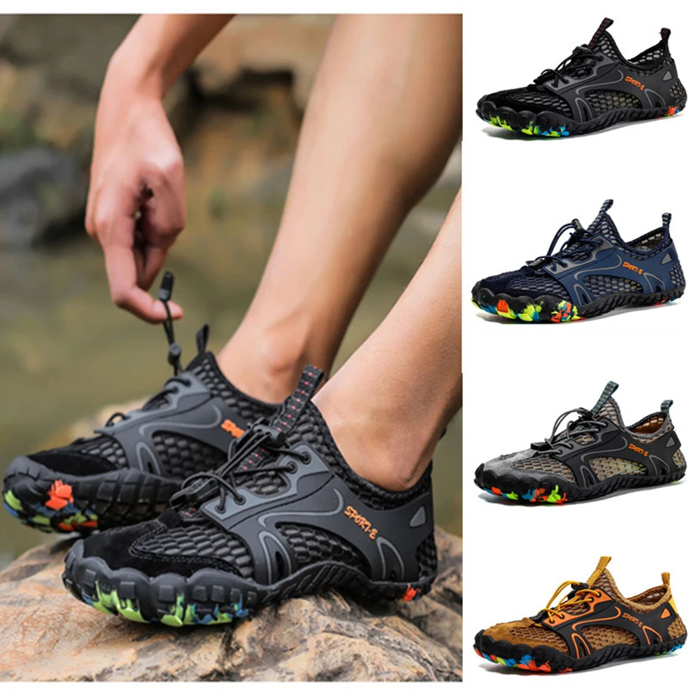 

Unisex Aqua Shoes Quick Drying Water Shoes Non Slip Rubber Swimming Shoes Breathable Barefoot Footwear for Diving Sailing Travel