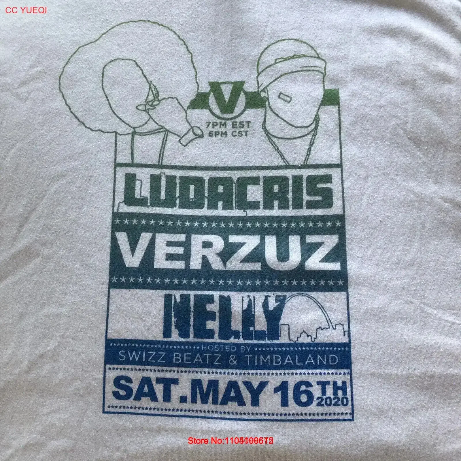Фото Футболка Ludacris Verzuz Nelly RARE Swiss Beatz Timbaland XL ExtraLarge НОВАЯ винтажная стираная эластичная дышащая повседневная слегка №1
