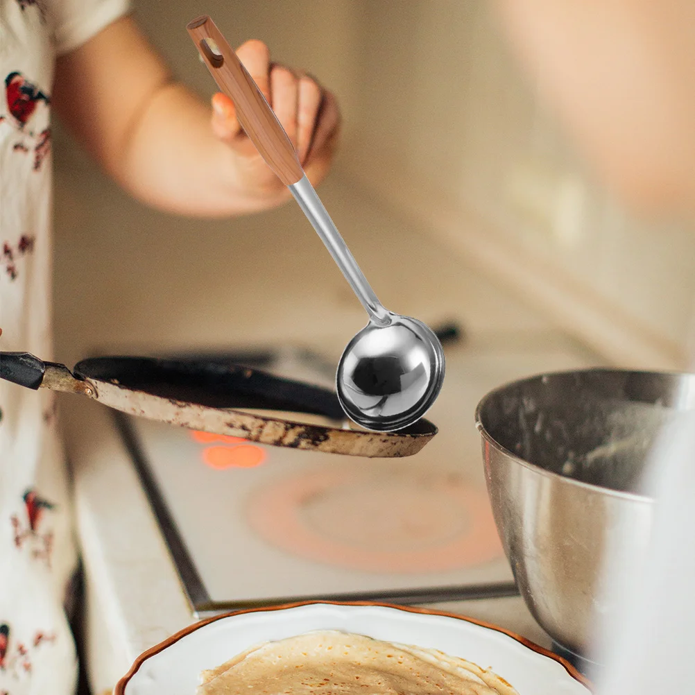 

Spoon Kitchen Wares Stainless Steel Tableware Hot Pot Ladle Handle Soup Scoop Large Stirring Utensils