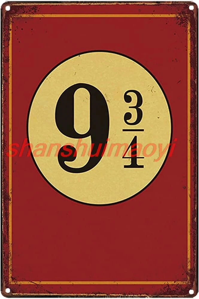 Оригинальный винтажный дизайн таинственный знак 93⁄4 жестяные металлические