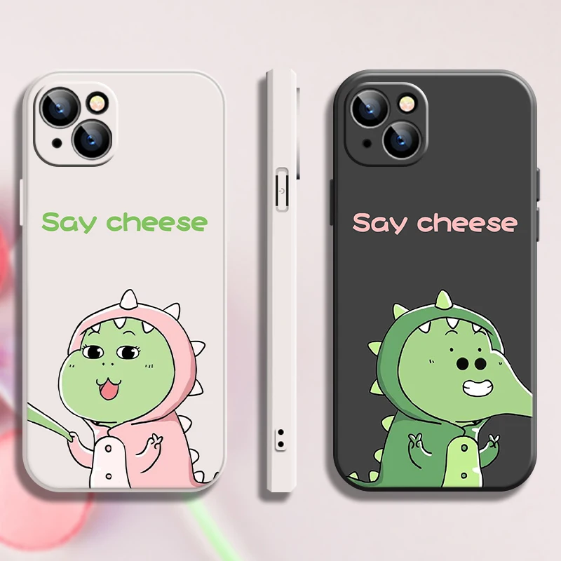 

Couple Dinosaur Phone Case For Capa iPhone 11 Case 8 8p Mini Max Xs ProMax 7 6s Xr 13 SE 2020 6 Plus 11 X 12 Asvu Selena PU Capa