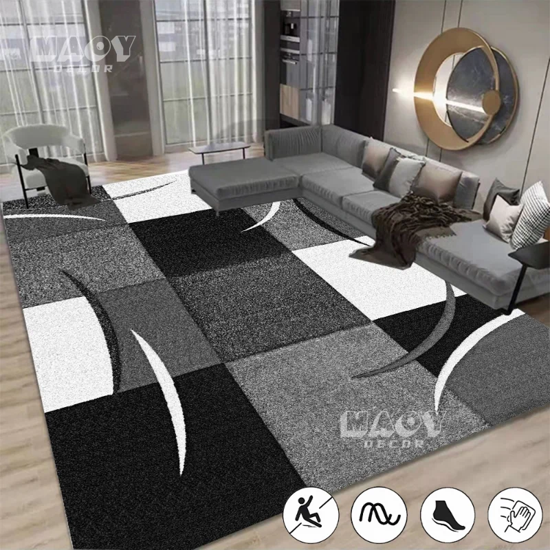 

Geometric Carpet For Living Room Anti-slip Pattern Indoor Area Home Soft Floor Carpets Covering Bedside Decor Entrance Rugs Mat