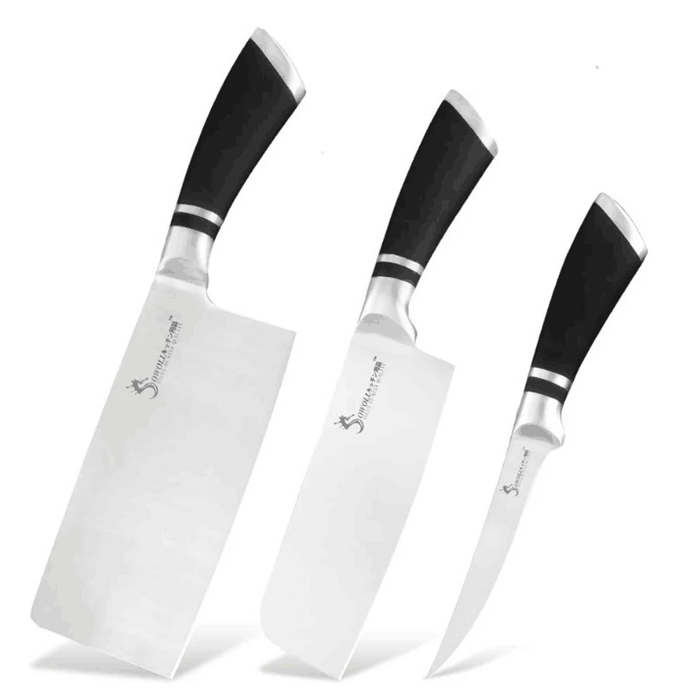 

Набор ножей Sowoll, 3 шт., ножи мясника, кухонный нож для мяса, инструмент s, нож из нержавеющей стали, профессиональный поварской нож для готовки,...