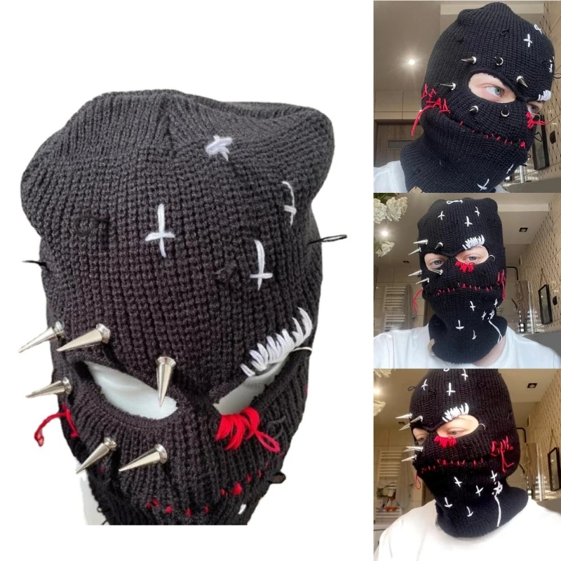 

Страшная Балаклава с заклепками шапочка смешная Балаклава Хэллоуин Балаклава