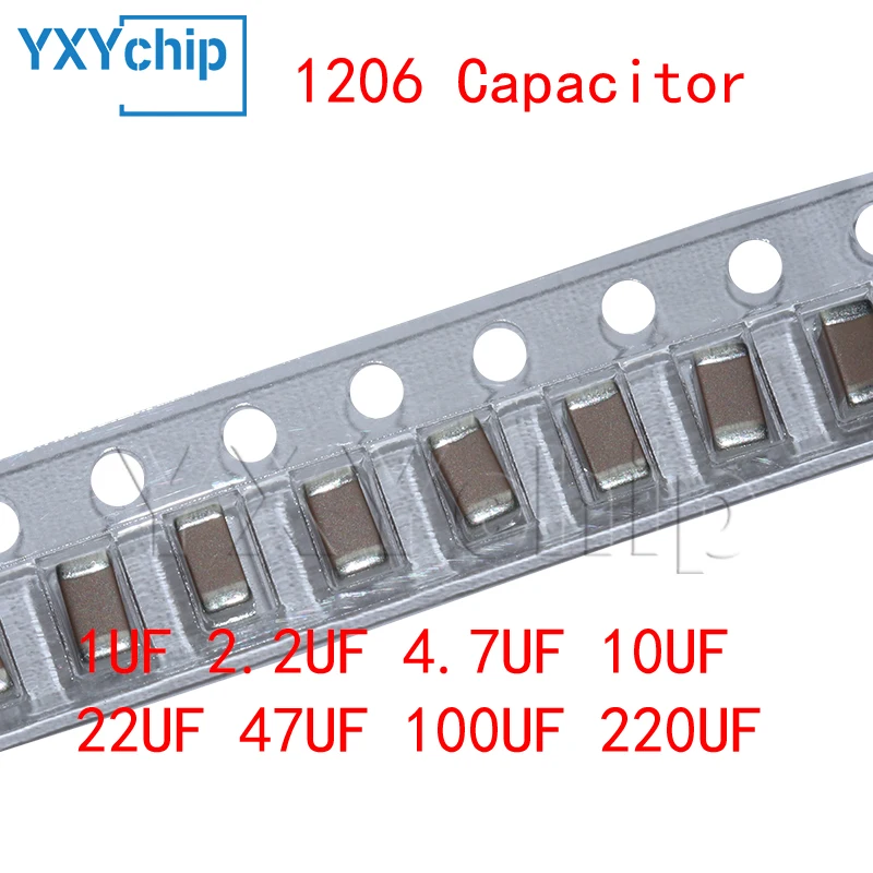 Конденсатор SMD 1 мкф 2 мкФ 4 7 10 22 47 100 в 16 25 35 50 63 220 В X7R X5R ± 200 20 шт. = K 20% M