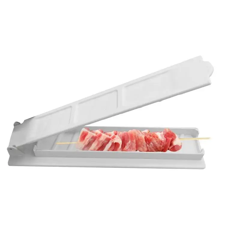

Skewer Machine Single Row Meat Convenient And Reusable Plastic Bbq Skewer Maker For Easy Kebab Preparation BBQ Tools Outdoor