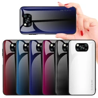 stripe gradient phone case for xiaomi 12pro 11t 11lite 11ultra 10tpro 10s cc9e a3lite tempered glass protective cover poco x3nfc