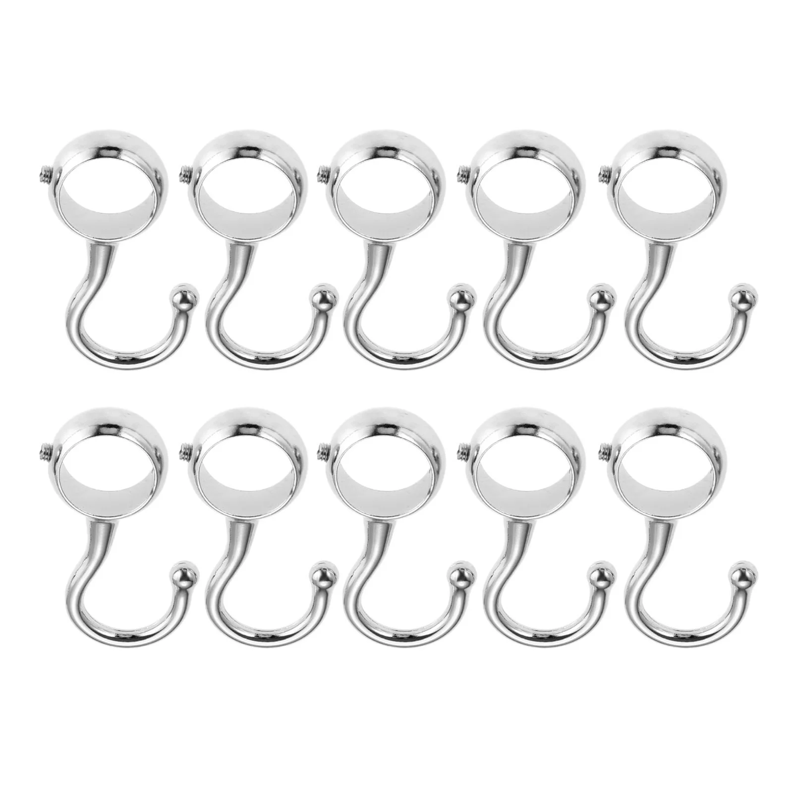

2/10 Pcs Wardrobe Hanging Tube Pipe Rod Hooks Kitchen Pan Hook Bathroom Hook Hanger for Towel Clothes 16mm/19mm/22mm/25mm