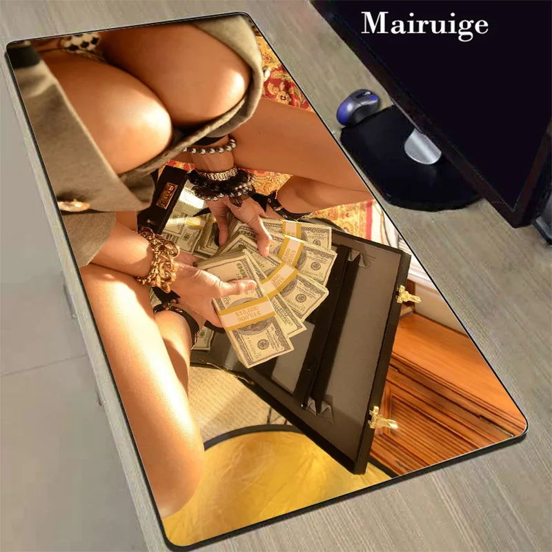 

Mairuige 400x900cm Sexy Boobs Girl Anime Gaming Mouse Pad Lockedge Computer Large XL Rubber Desk Keyboard Mat Gamer for LOL CSGO