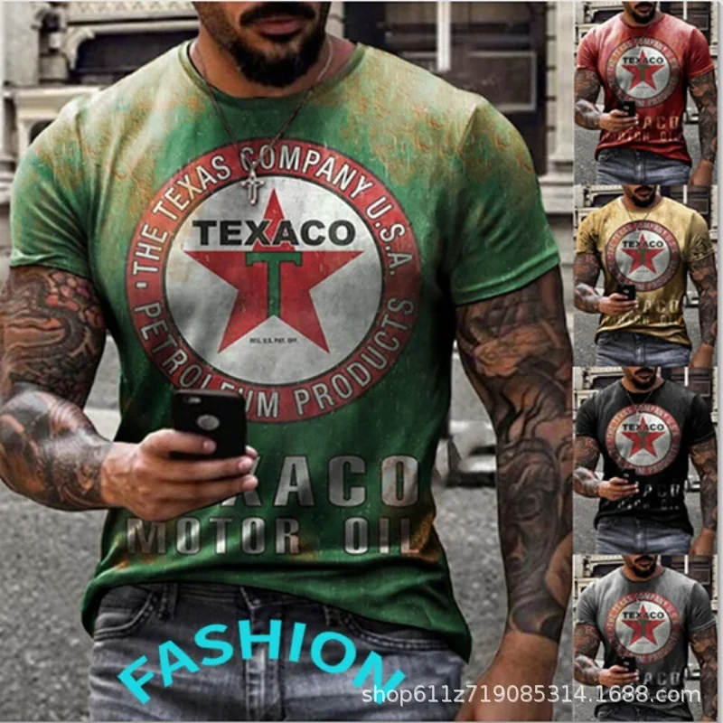 

2023 T Shirt For Men's Europe And The United States New Men's 3d Printing Casual Fashion Crewneck Short Sleeve Wholesale