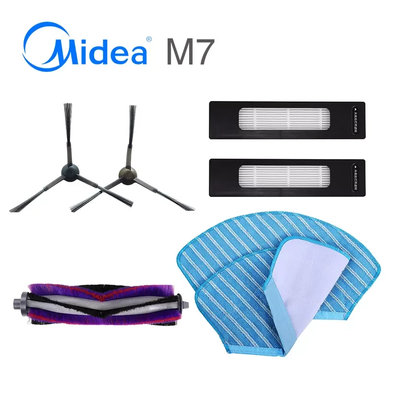 

Оригинальные запасные части Midea M7 для робота-пылесоса, боковой брус, 2 шт., фильтры НЕРА, 2 шт., Швабра, 2 шт., основная щетка, 1 шт. одноразовая для...