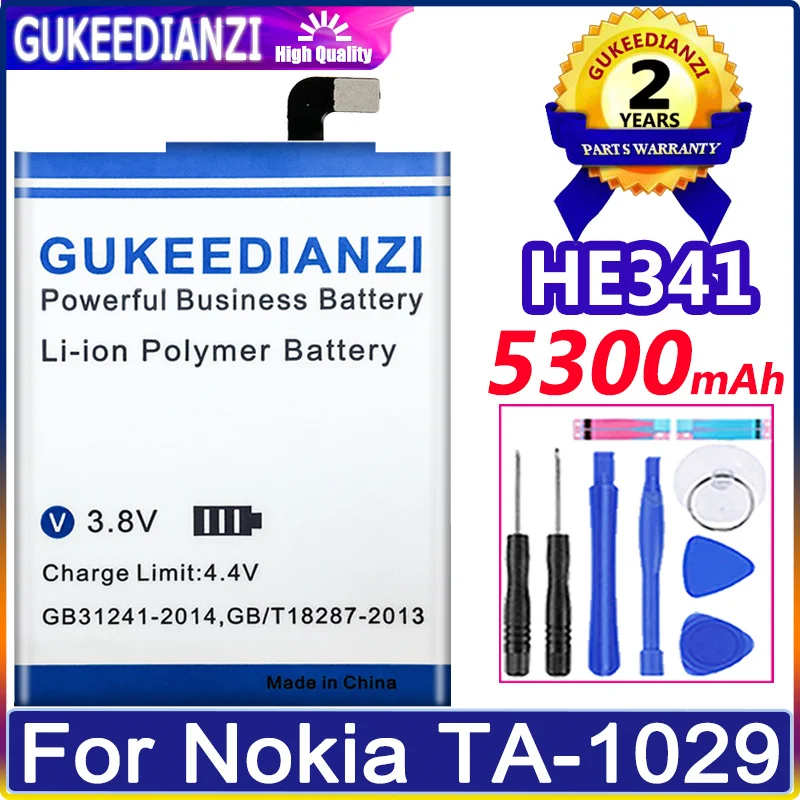 

Batterie High Capacity Replacement Battery 5300mAh HE341 For Nokia 2.1 TA-1080 TA-1029 Bateria Warranty One Year + Tool Kits