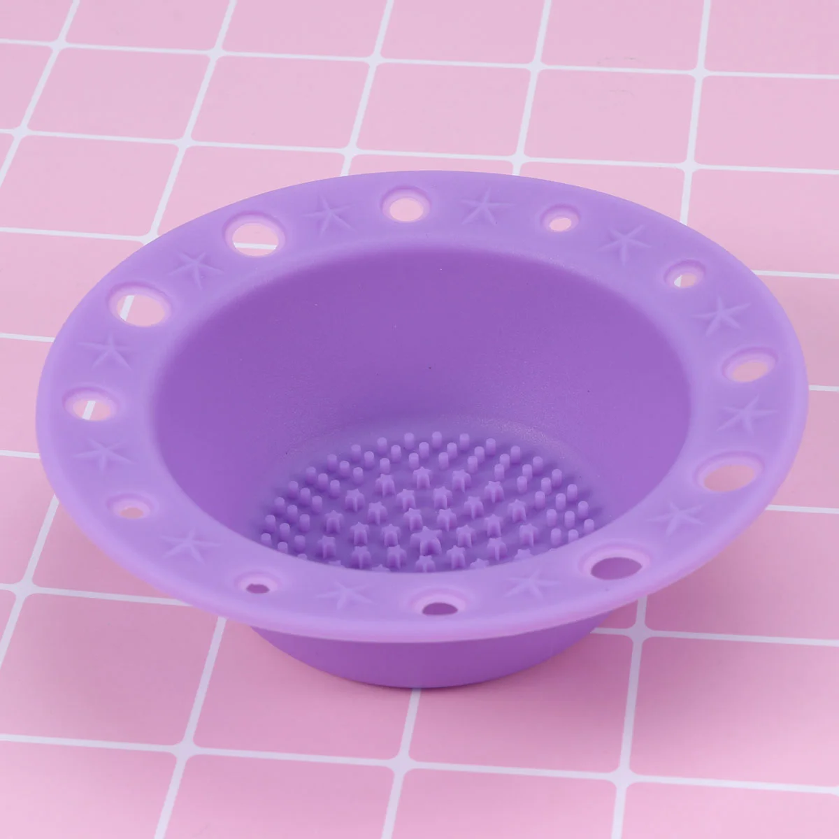 

Brush Makeup Cleaning Mat Cleaner Silicone Pad Scrubber Washing Bowl Holder Tool Stand