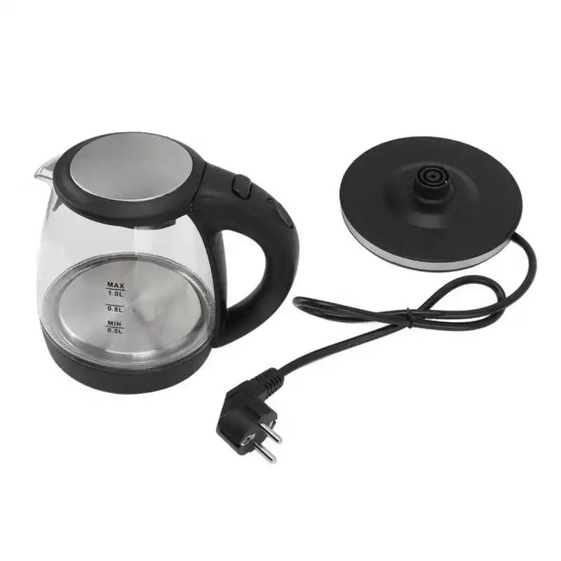 Чайник электрический стеклянный, 1 л, 2000 Вт, 220 Вт