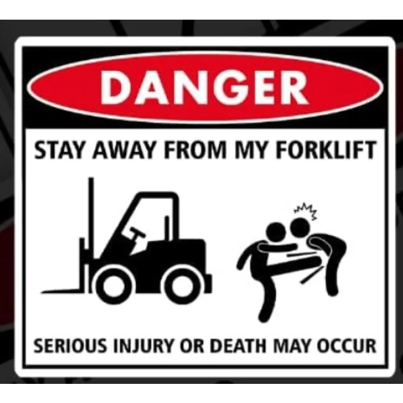 

Забавные наклейки на оператор вилочного погрузчика, опасность остаются от моего водителя вилочного погрузчика, предупреждающий знак, наклейка на каску, водонепроницаемая, 15 см, ПВХ