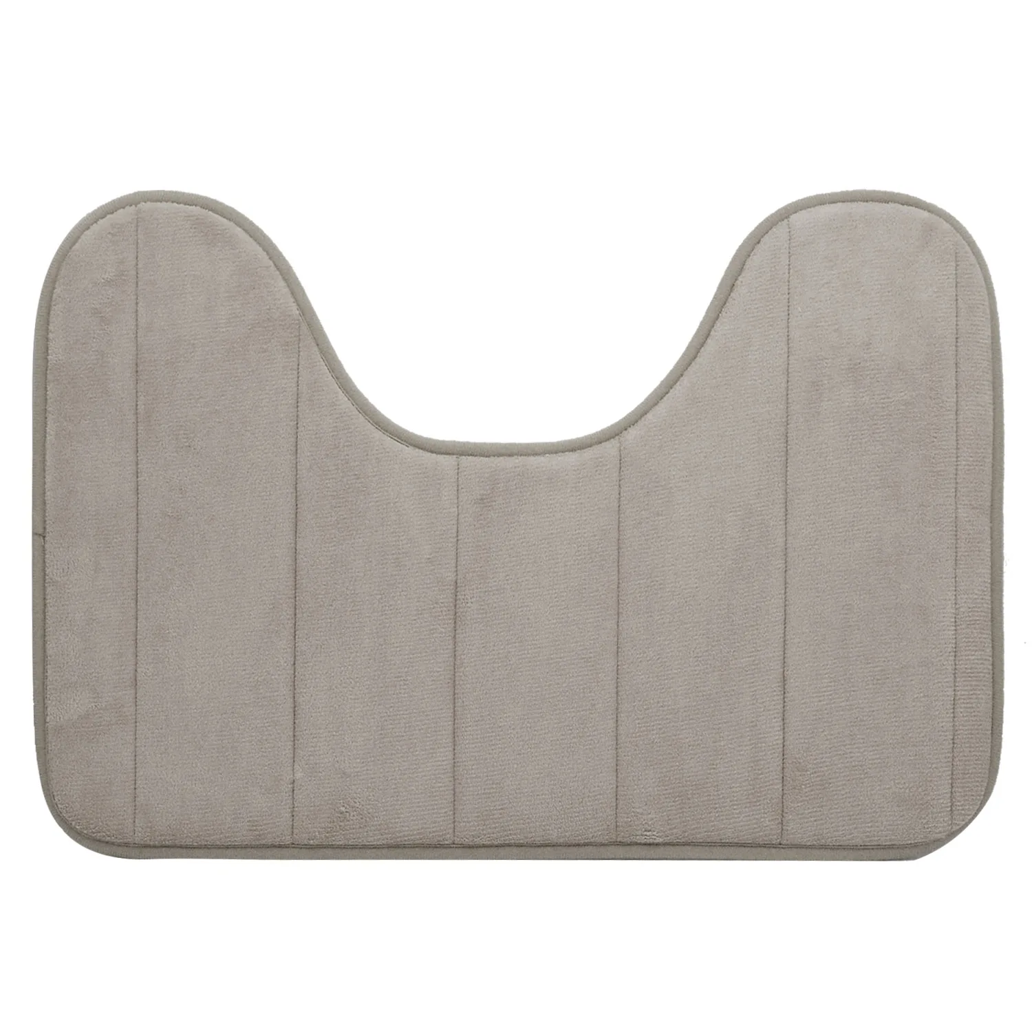 

U-образный ворсовый коврик для ванной серого цвета