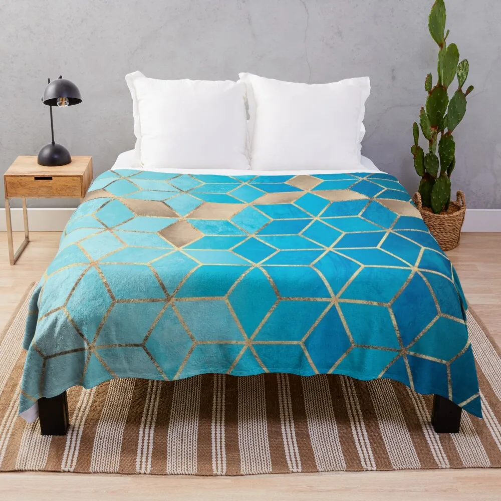 

Sea And Sky Cubes Throw Blanket sofas