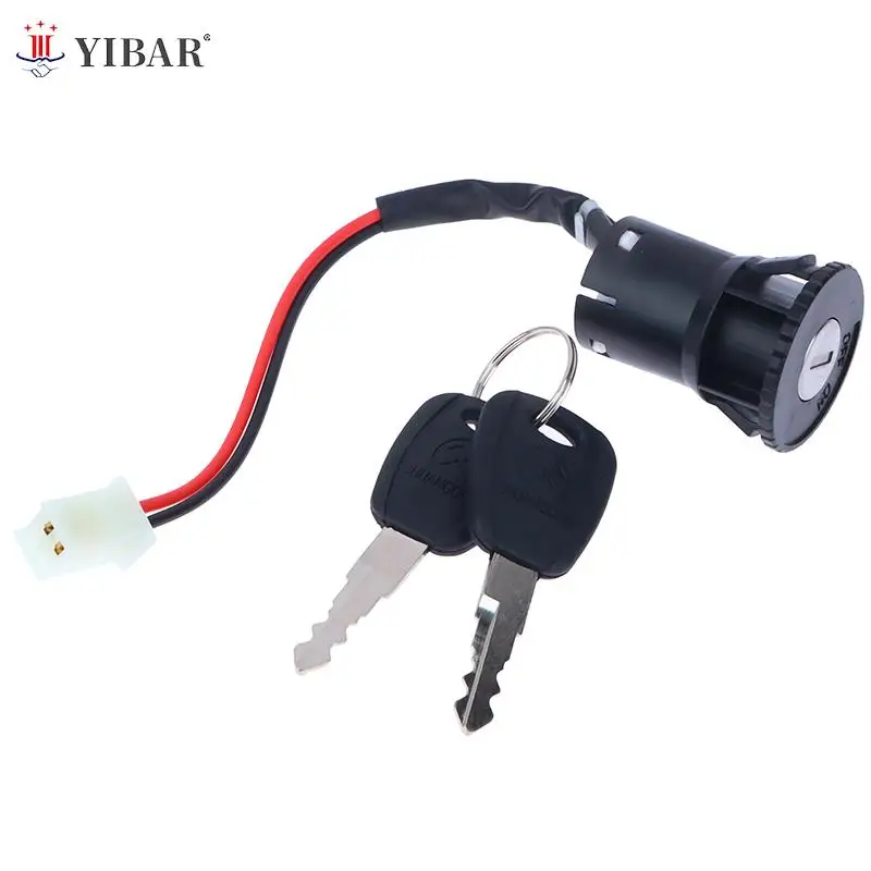 Переключатель зажигания для электроскутера, квадроцикла, мотоцикла, квадроцикла, 1 комплект, 2 провода