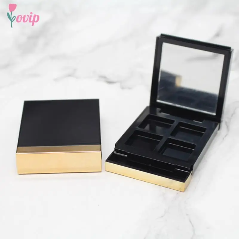 

4 Grid Rectangular Eyeshadow Palette Empty Container Clear Plastic Portable Lipstick Dispenser Box Tray Makeup Storage Box Tool