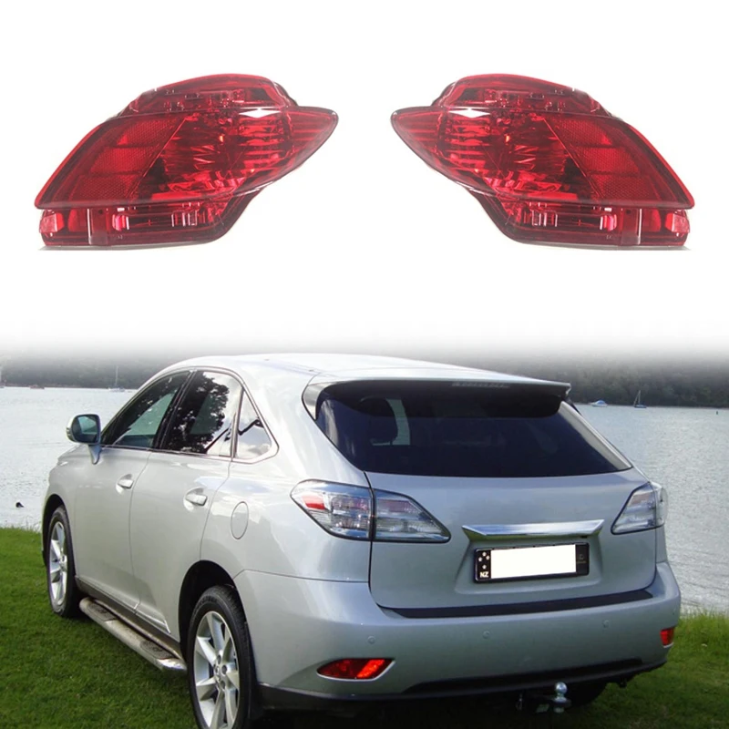 

1Pair Car Rear Bumper Fog Light Parking Warning Reflector Taillights Brake Lamp For Lexus RX270 RX350 RX450H 2009-2015