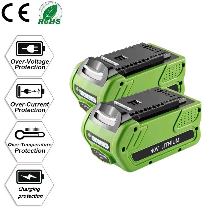 

6000mAh For GreenWorks 40V Power tool battery 29462 29472 29282 20202 22262 22332 21242 G-MAX Lawn Mower Power Tools Battery