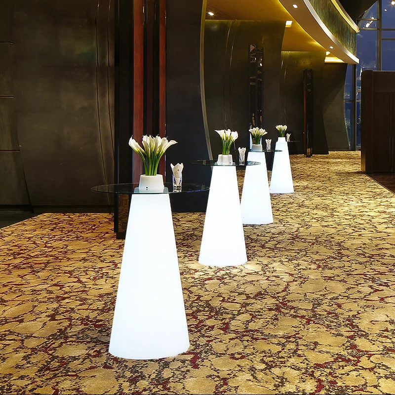 

C0023led High Leg Small Waist Bar Table_Creative Luminous Bar Table Outdoor Activities Exhibition Remote Control 16 Colors Cockt