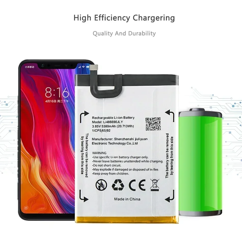 Mobile Phone Battery for Blackview Li486690JLY (A70) 5380mAh