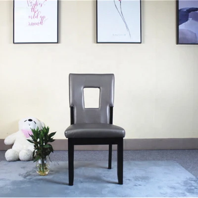 Новый современный простой дизайн деревянный обеденный стул из губчатой ткани со