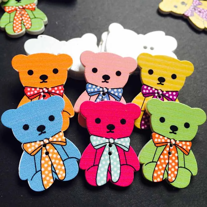 

Искусственное животное, большой размер, смешанный дизайн, Симпатичные деревянные пуговицы с 2 отверстиями в виде животных, DIY, работает с украшением