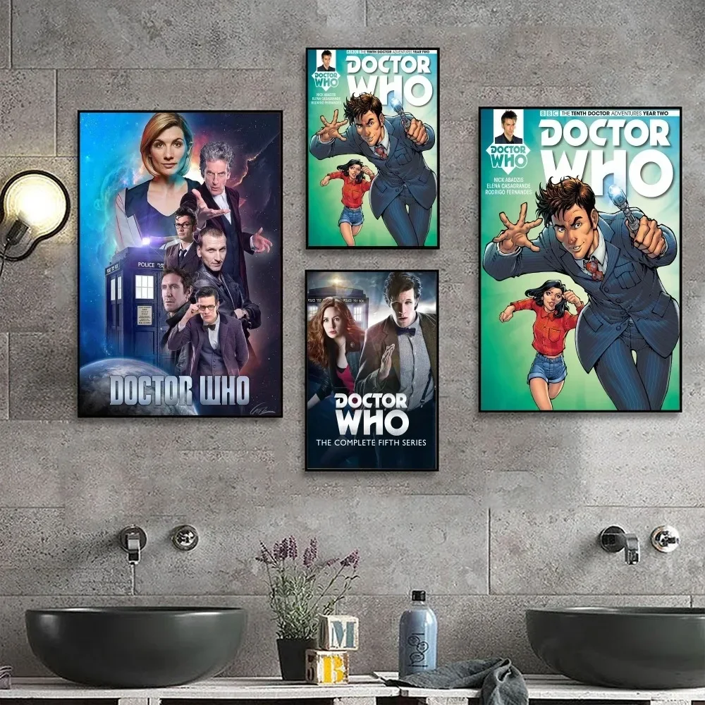 Винтажный ТВ D-Doctor W-Whos Постер Без Рамки Крафт-клуб Барная Бумага