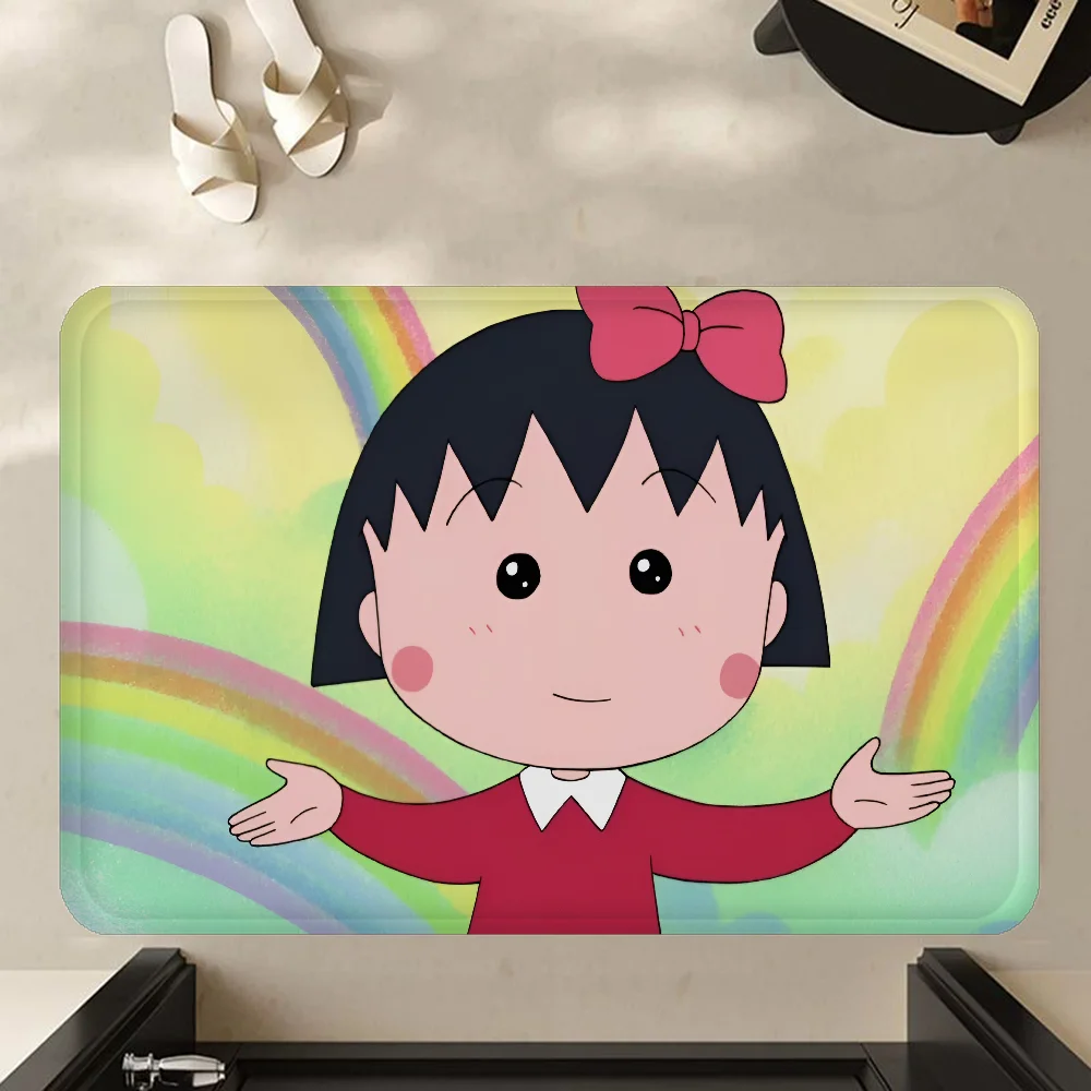 Дверной коврик C-Chibimaruko Chan моющийся нескользящий для гостиной дивана стульев