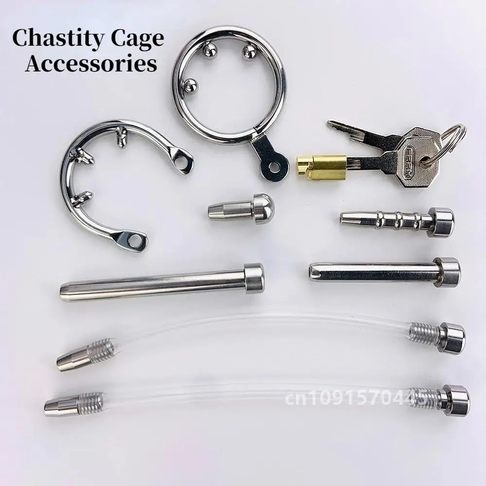 Катетер для клетки целомудрия FRRK кольцо пениса с устройством против падения ключ