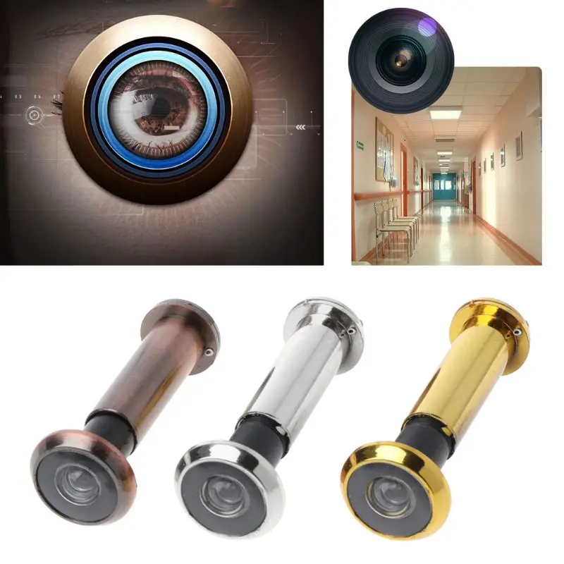 

220 Degree Wide Viewing Angle Door Viewer Privacy Cover Security Door Eye Viewer