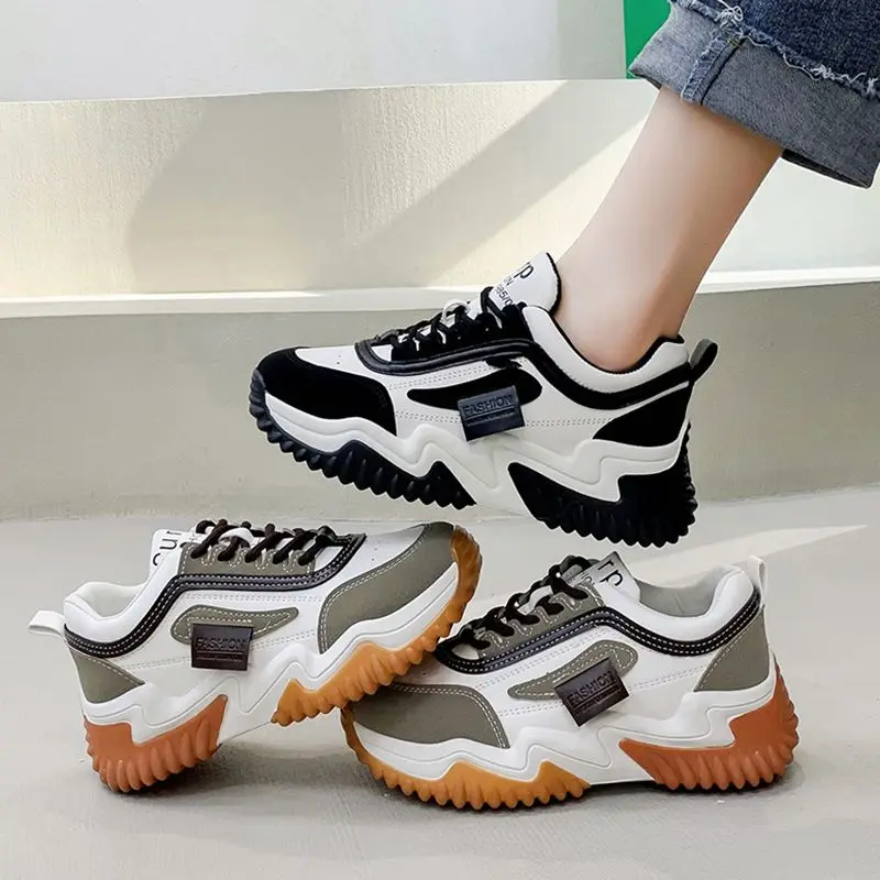 

Spring and summer 2023 new black versatile thick sole popular casual sports shoes for women