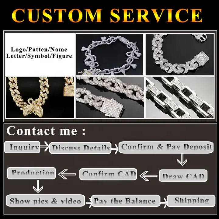 Ювелирные изделия в стиле хип-хоп серебро 925 пробы позолоченное 13 мм ожерелье со