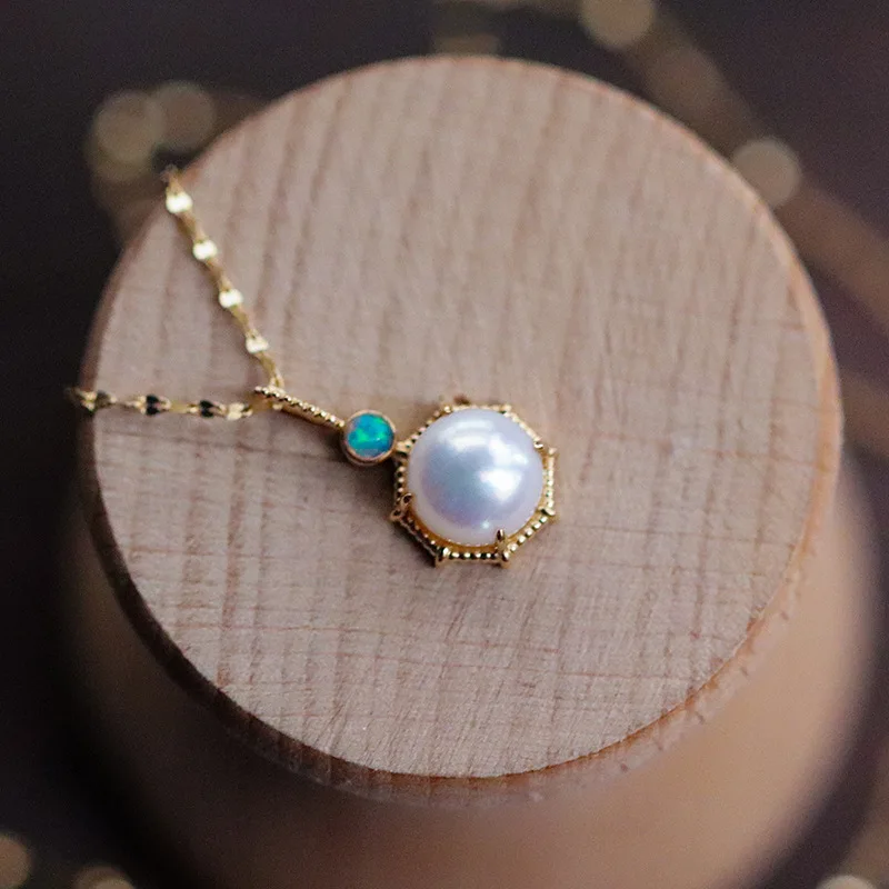 

S925 Sterling Silver Plating Pearl Pendant Popular Design Light Luxury Sense Fashion Versatile Simple Personality Ring Female