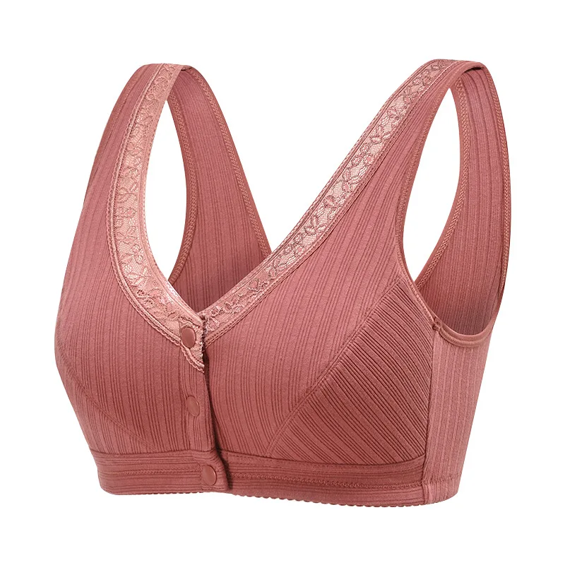 

Lift Up Front Closure Shockproof Plus Size Lace Bra Women Breathable Underwear Sports Support Seamless Female Brassiere Bralette