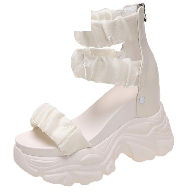 

Сандалии-гладиаторы женские кожаные, босоножки на платформе, танкетка, сланцы, высокий каблук, туфли-лодочки, летняя обувь