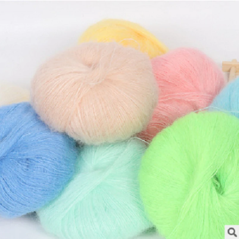 

Soft Warm 25g Mohair Wool Crochet Yarn For DIY Knitting Baby Sweater And Scarf