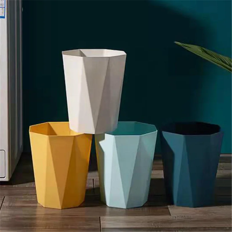 

Креативные простые мусорные банки в форме алмазов, Бытовые Мусорные банки без крышки, кухонные, гостиной, ванной комнаты, мусорные банки