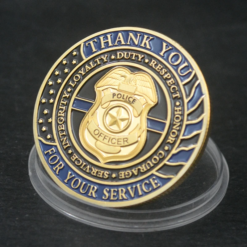 God Bless The Police Challenge Coin спасибо за ваш сервис подарок |