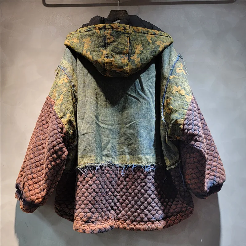 [zoci] Утепленная теплая джинсовая куртка с хлопковой подкладкой осень-зима новый