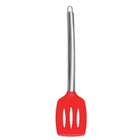 red silicone spatula with inox cable 34cm