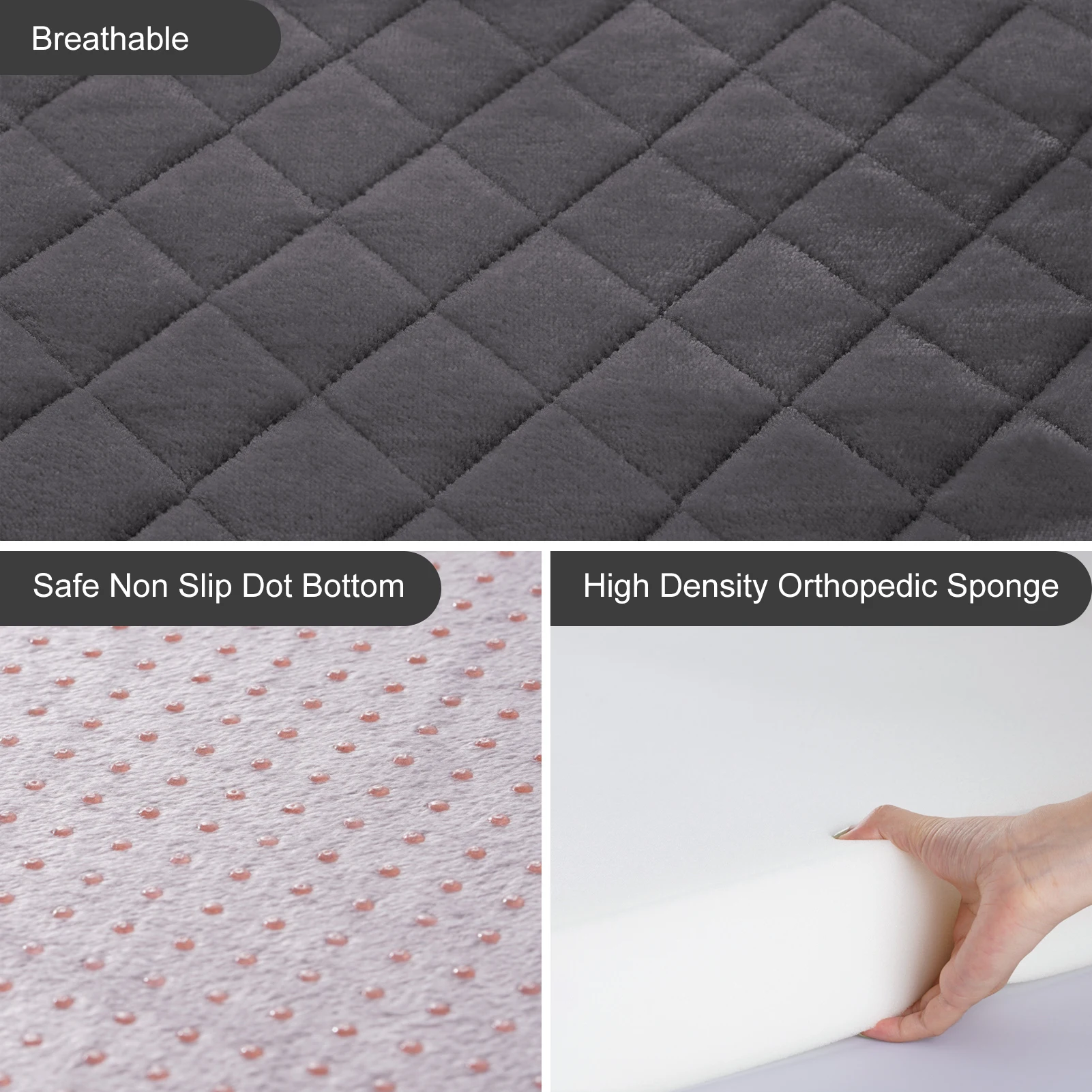 Скидка Мягкий ортопедический моющийся матрас для больших собак, коврик для щенков, устойчивый к царапинам, коврик для конуры со съемным чехлом