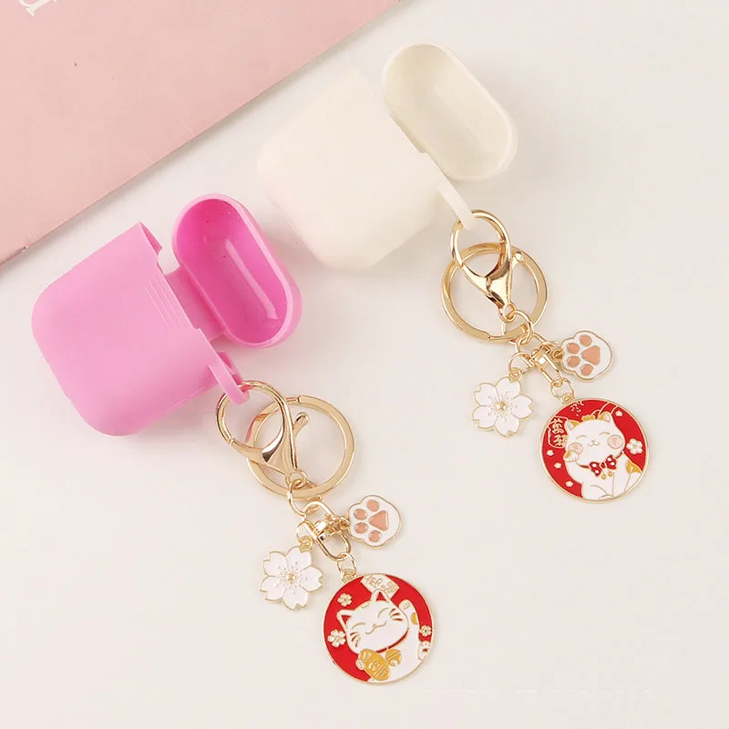 Брелок для ключей с изображением милого кота удачи оригинальный брелок Манеки