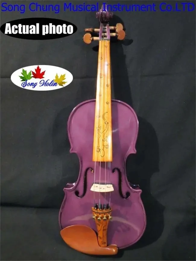 

Purple colors best craft electric & acoustic violin 4/4 #8288
