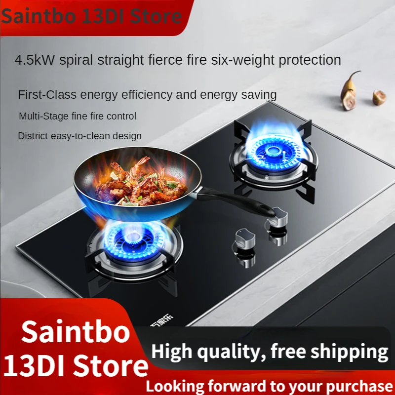 Gas Stove Ka421b Fierce Fire Gas Cookers Home Kitchen Desktop Embedded Natural Gas Double Burner