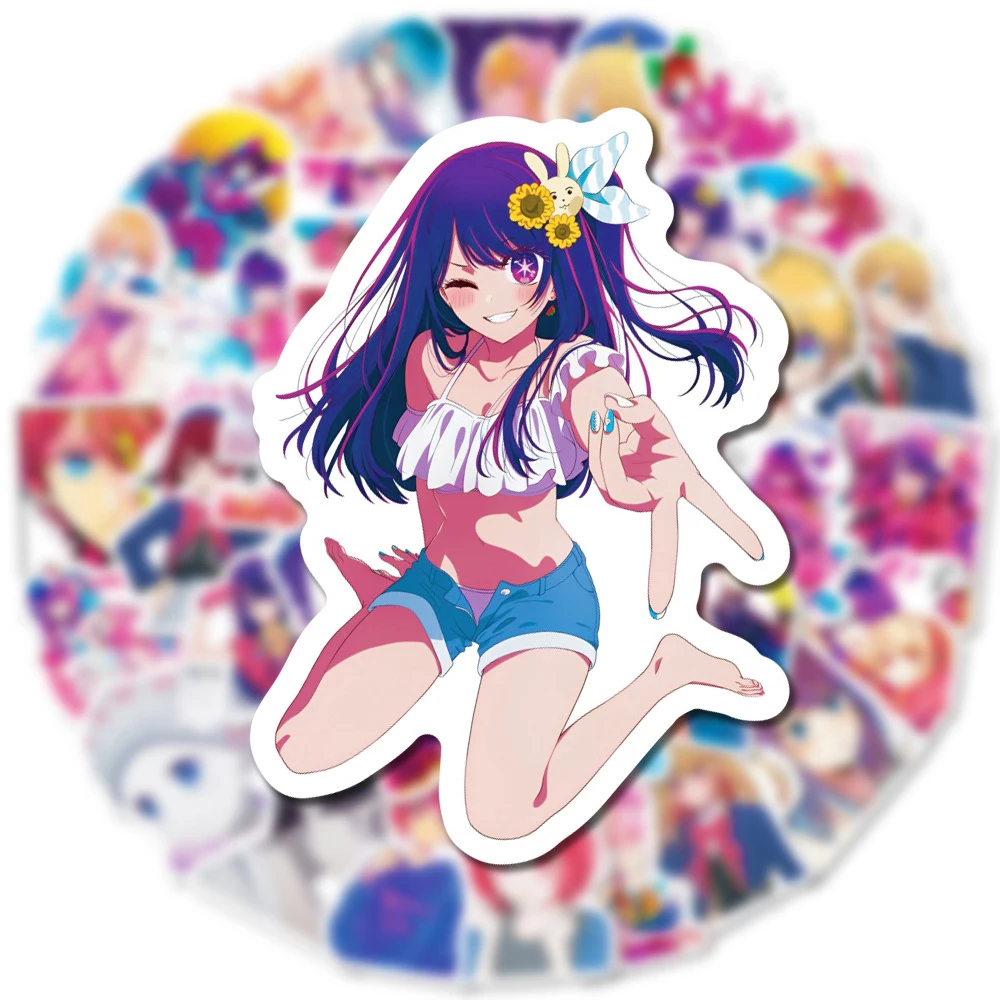 

10/30/50PCS Cute Oshi No Ko Stickers Anime Cartoon Decals DIY Phone Fridge Skateboard Waterproof Kids Cartoon Sticker Toys Gifts