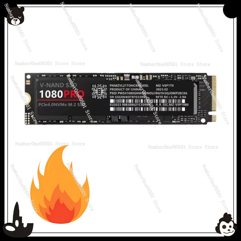 Фото Твердотельный накопитель 1080PRO M2 NVMe SSD 1 ТБ 2 ТБ 4 ТБ PCIe Gen 4.0 высокоскоростной для ПК и ноутбуков (НЕ для PS5) №1